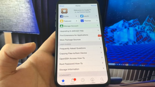 iPhone screen with custom controls